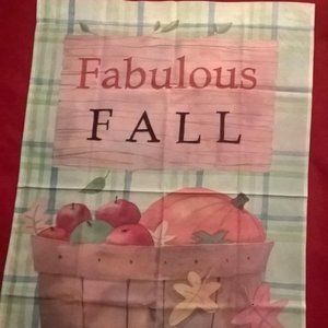 Fabulous Fall Garden Flag by Toland , 28 " X 40", sign by M Saylor